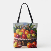 Apple Basket, stilleven schilderen, Tote Bag (Achterkant)