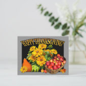 Apple Basket ~ Thanksgiving Card Feestdagenkaart (Staand voorkant)