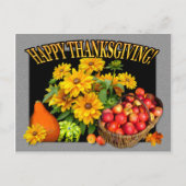 Apple Basket ~ Thanksgiving Card Feestdagenkaart (Voorkant)