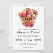 Apple Basket Wedding Invitation Kaart (Voorkant)