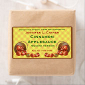 Apple Baskets op gele schaal Etiket (Insitu)