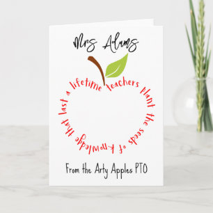 Apple bedankt dat je ons helpt om leraar te telen kaart