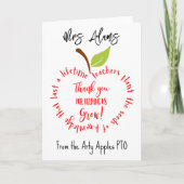 Apple bedankt dat je ons helpt om leraar te telen kaart (Voorkant)