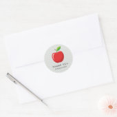 Apple bedankt terug naar de leerkracht ronde sticker (Envelop)