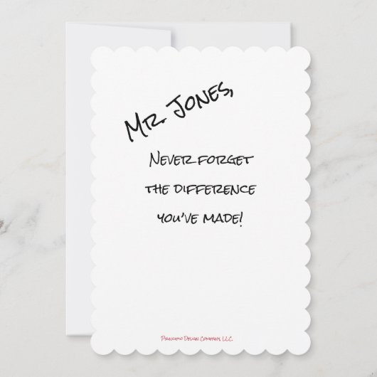 Apple Bedankt voor je kaart voor de schooldag (Achterkant)