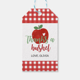 Apple Birthday Bedankt een Bushel Favor Gift Label Cadeaulabel