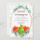 Apple Birthday Invitation, Birthday Invitation Kaart (Voorkant)