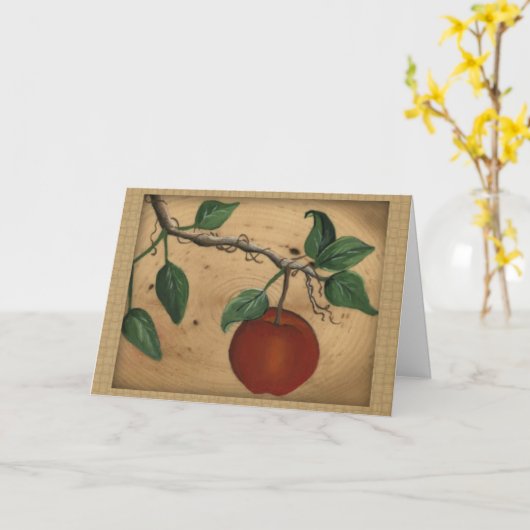 Apple Birthday Kaart (Gele Bloem)