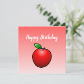 Apple Birthday Kaart (Staand voorkant)