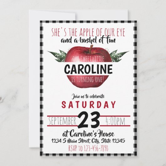 Apple Birthday Kaart (Voorkant)