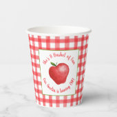 Apple Birthday Paper Cup - Bushel of Fun Papieren Bekers (Achterkant)