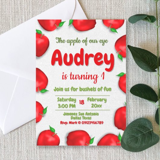 Apple Birthday Uitnodiging