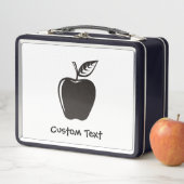 Apple Black Metal Lunch Box (In situ)
