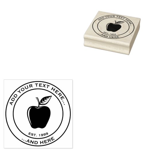 Apple Black Rubberstempel (Gestempeld)