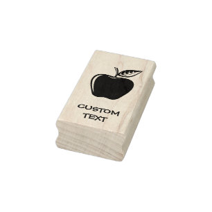Apple Black Rubberstempel