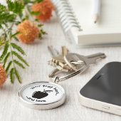 Apple Black Sleutelhanger (Zijkant)