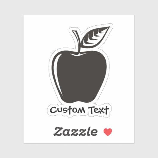 Apple Black Sticker (Vel)