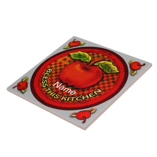 Apple Bless Deze keuken Tegeltje (Zijkant)