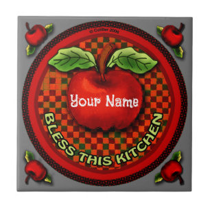 Apple Bless Deze keuken Tegeltje