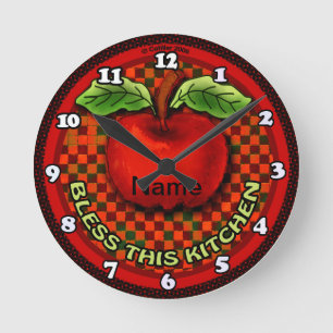 Apple Bless This Kitchen klok