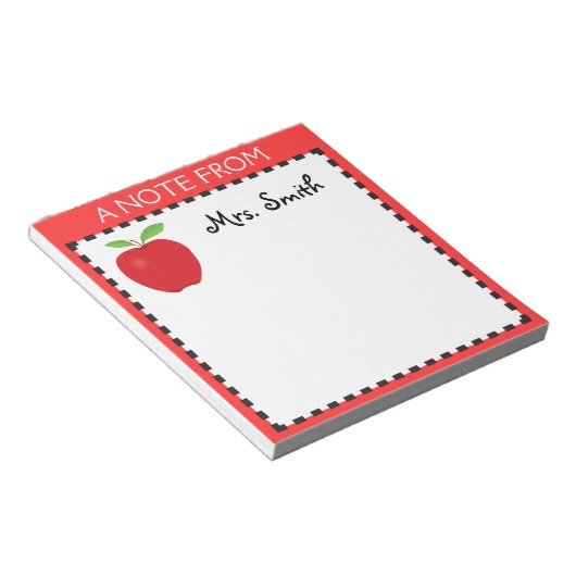 Apple-blocnote voor een leraar notitieblok (Schuin)