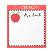 Apple-blocnote voor een leraar notitieblok (Voorkant)