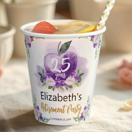 Apple Bloemen Leraar Pensioen Partij Papieren Bekers