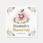 Apple Bloemen Leraar Pensioen Partij Servet (Voorkant)