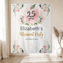 Apple Bloemen Leraar Pensioen Party Achtergrond