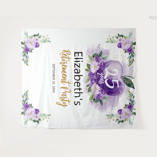 Apple Bloemen Leraar Pensioen Party Achtergrond Wandkleed (Voorkant (horizontaal))