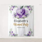 Apple Bloemen Leraar Pensioen Party Achtergrond Wandkleed (Voorkant)