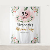 Apple Bloemen Leraar Pensioen Party Achtergrond Wandkleed (Voorkant)