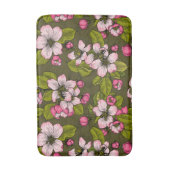 Apple-bloesem op donkergroen badmat (Voorkant Verticaal)