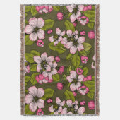 Apple-bloesem op donkergroen deken (Voorkant Verticaal)