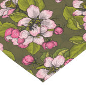 Apple-bloesem op donkergroen korte tafelloper (Hoek)