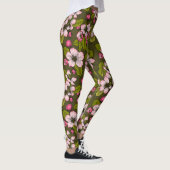 Apple-bloesem op donkergroen leggings (Rechts)