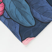 Apple bloesem op een donkerblauw fleece deken (Hoek)