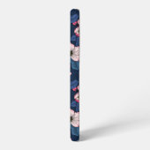 Apple bloesem op een donkerblauw samsung galaxy hoesje (Linkerkant)