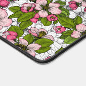 Apple-bloesem op wit bureaumat (Hoek)