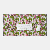 Apple-bloesem op wit bureaumat (Keyboard & Muis)