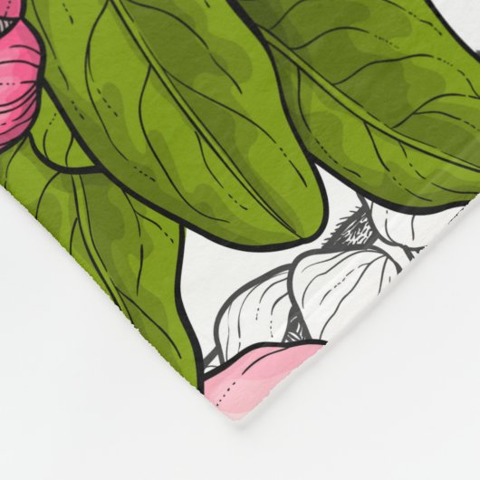 Apple-bloesem op wit fleece deken (Hoek)