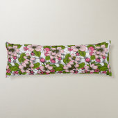 Apple-bloesem op wit lichaamskussen (Achterkant)