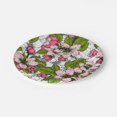 Apple-bloesem op wit papieren bordje (Gekanteld)