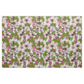 Apple-bloesem op wit stof (Yard (91,4 cm))