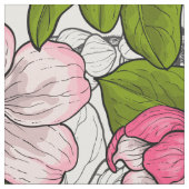 Apple-bloesem op wit stof (Close Up)