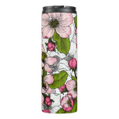 Apple-bloesem op wit thermosbeker (Achterkant)