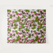 Apple-bloesem op wit wandkleed (Voorkant (horizontaal))