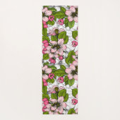 Apple-bloesem op wit yogamat (Achterkant)