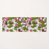 Apple-bloesem op wit yogamat (Voorkant (horizontaal))