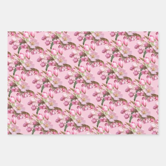Apple bloesems inpakpapier vel (Voorkant 3)